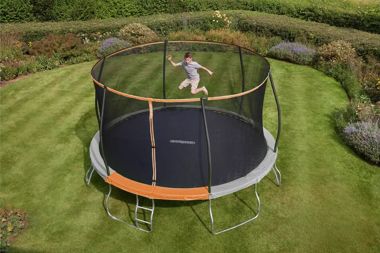 Sportspower 14ft Outdoor Kids Trampoline with Enclosure