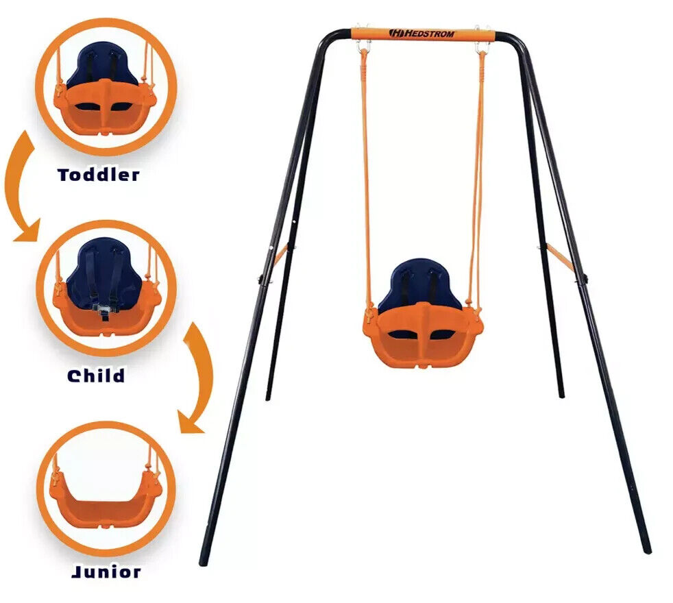 Hedstrom Deluxe 3 in 1 Toddler and Kids Garden Swing | Outdoor Play Swing Set
