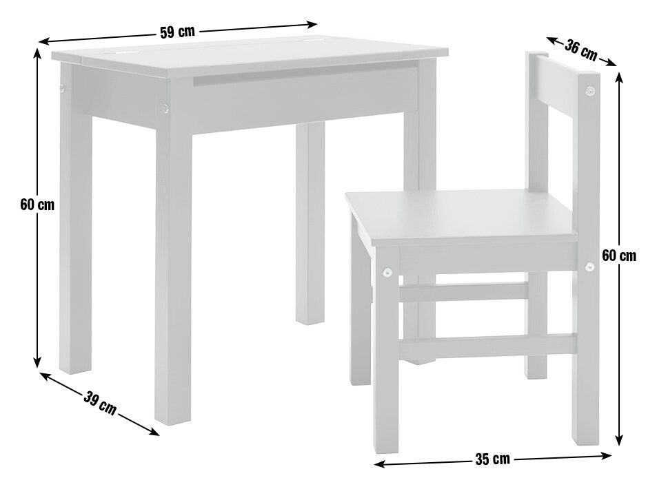 Kids Scandinavia Desk & Chair - Ink Blue ( B Grade )