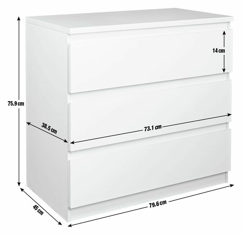 Habitat Jenson 3 Drawer Chest - Oak Effect | Bedroom Storage Unit for Clothes