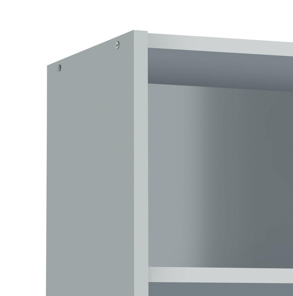 Maine Narrow 6 Shelf Bookcase - Shelving Storage Unit Display Cabinet - Grey
