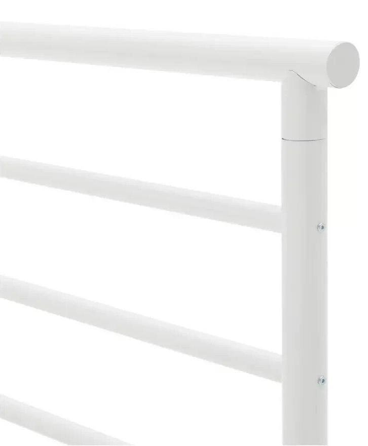 Home Avalon Double Metal Bed Frame - White | Sturdy Durable Frame For Bedroom