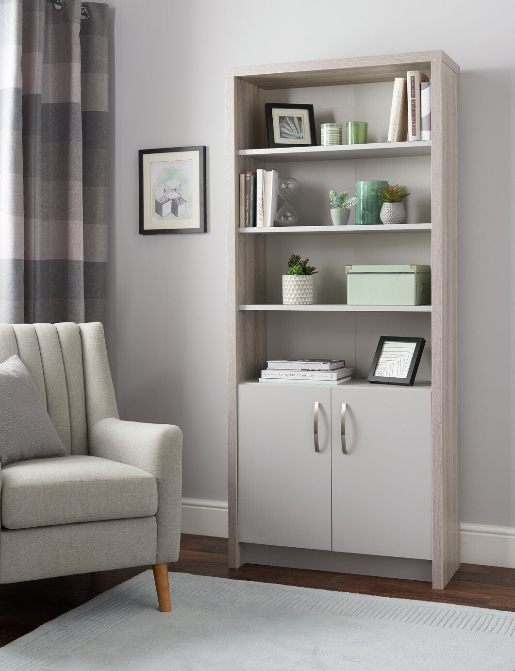 Habitat Venice 3 Shelf Display Cabinet - Grey