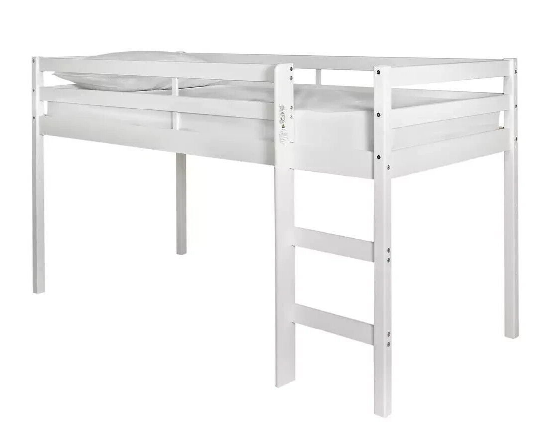 Kaycie Mid Sleeper Shorty Bed Frame - White