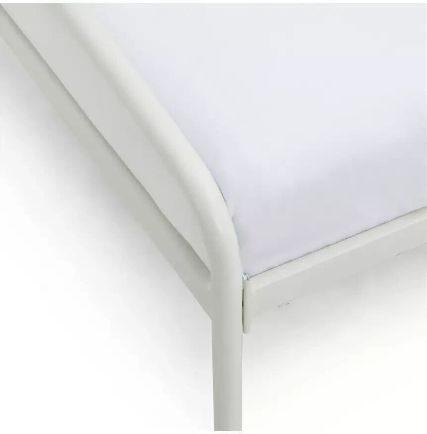 Jubilee Double Metal Bed Frame - Off White
