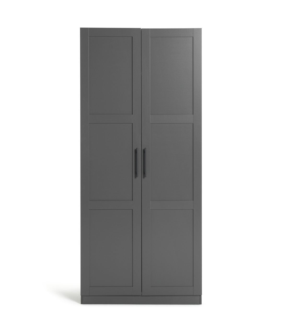 Habitat Munich Panelled 2 Door Wardrobe - Anthracite ( B Grade 33394 - 33397 )