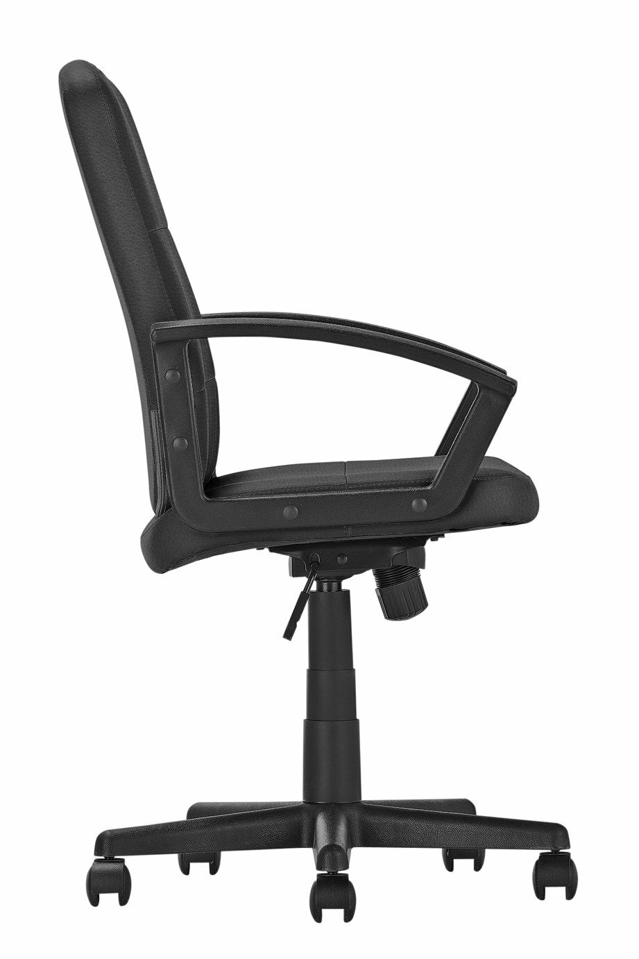 Home Brixham Faux Leather Office Chair - Black | Ergonomic Desk Chair Adjustable