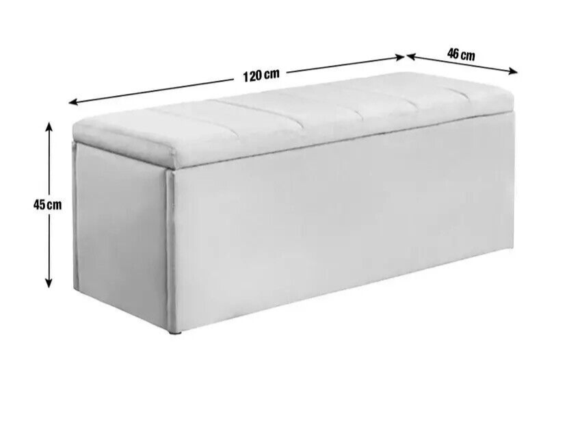 Habitat Pandora Velvet Ottoman - Grey