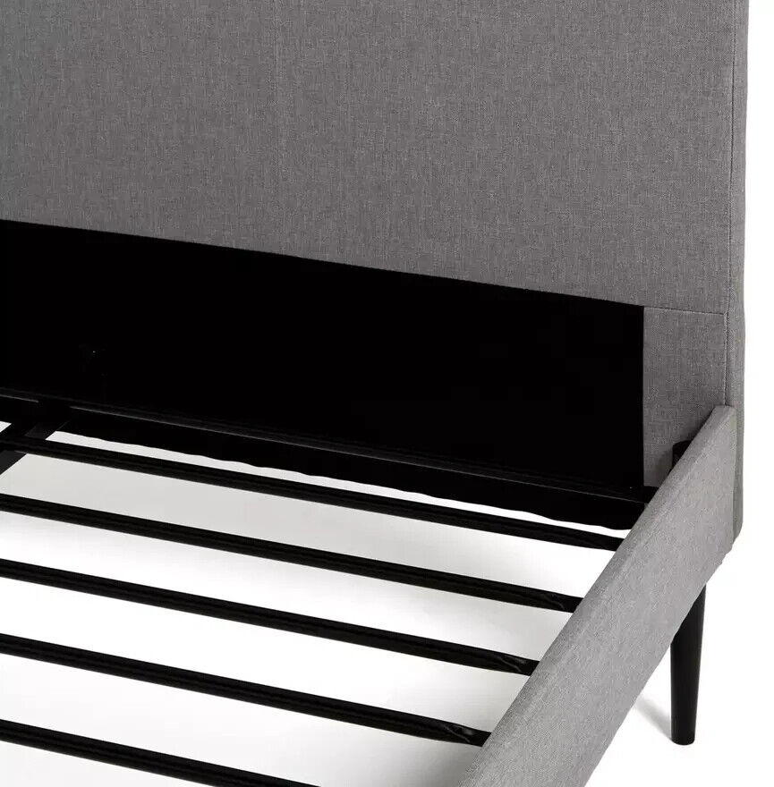 Kristopher Single Fabric Bed Frame - Grey
