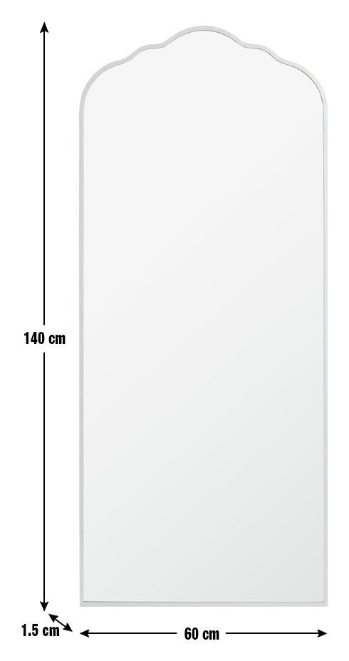 Vintage Full Length Curved Mirror - Gold - 140x60cm