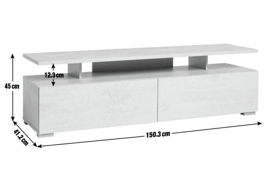 Habitat Floating Top TV Unit - White | Modern Stylish TV Stand Storage Living