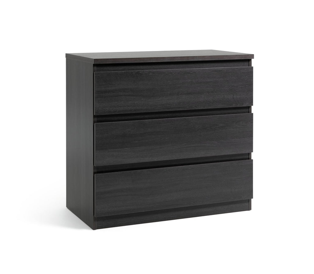 Habitat Jenson 3 Drawer Chest - Black Brown