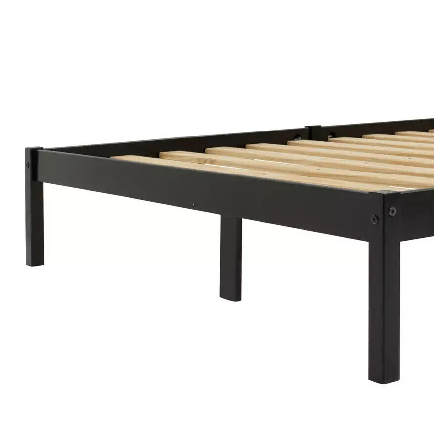 Kaycie Double Wooden Bed Frame - Black ( B Grade 38311 - 38312 )