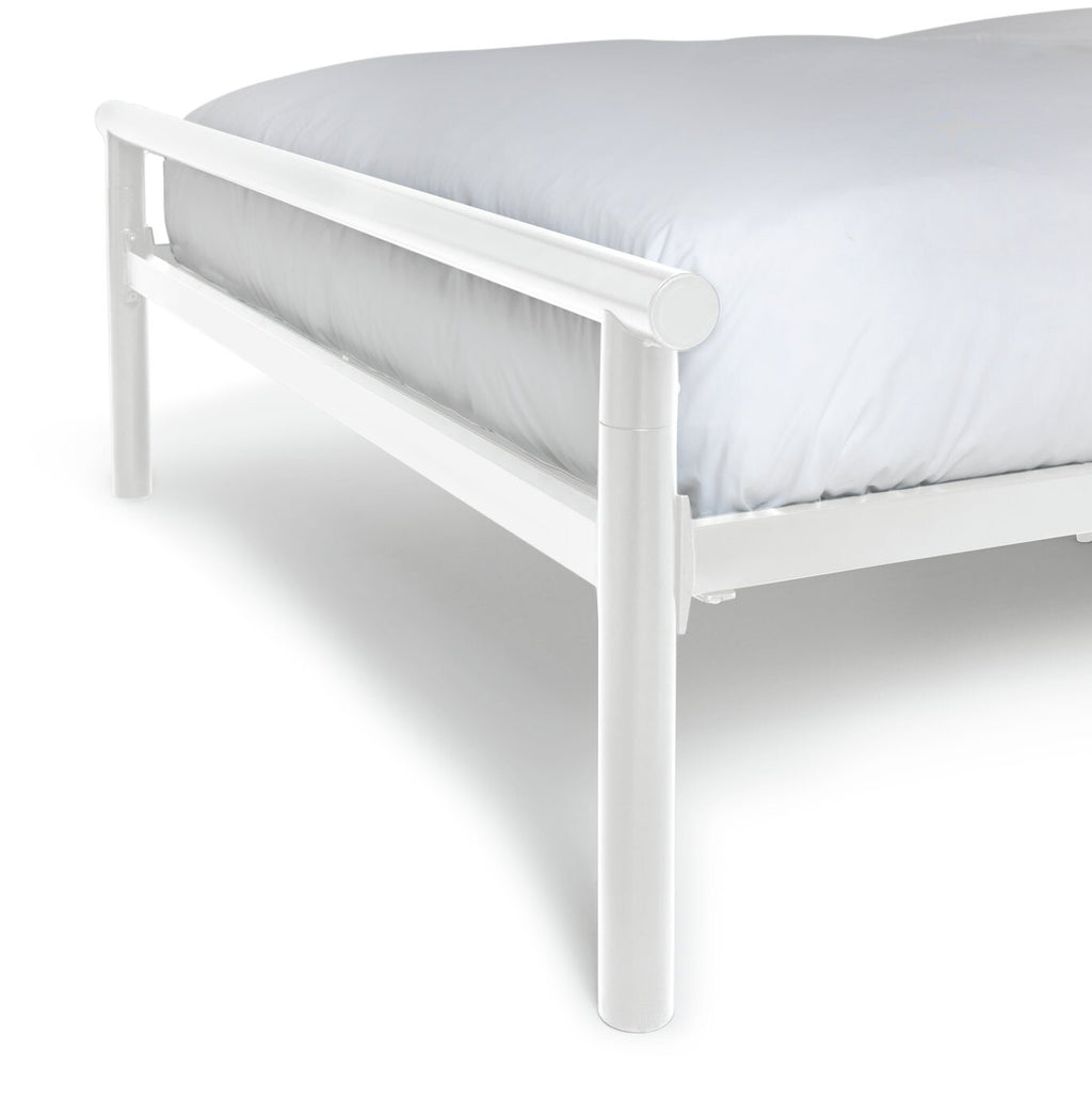 Avalon Small Double Metal Bed Frame - White