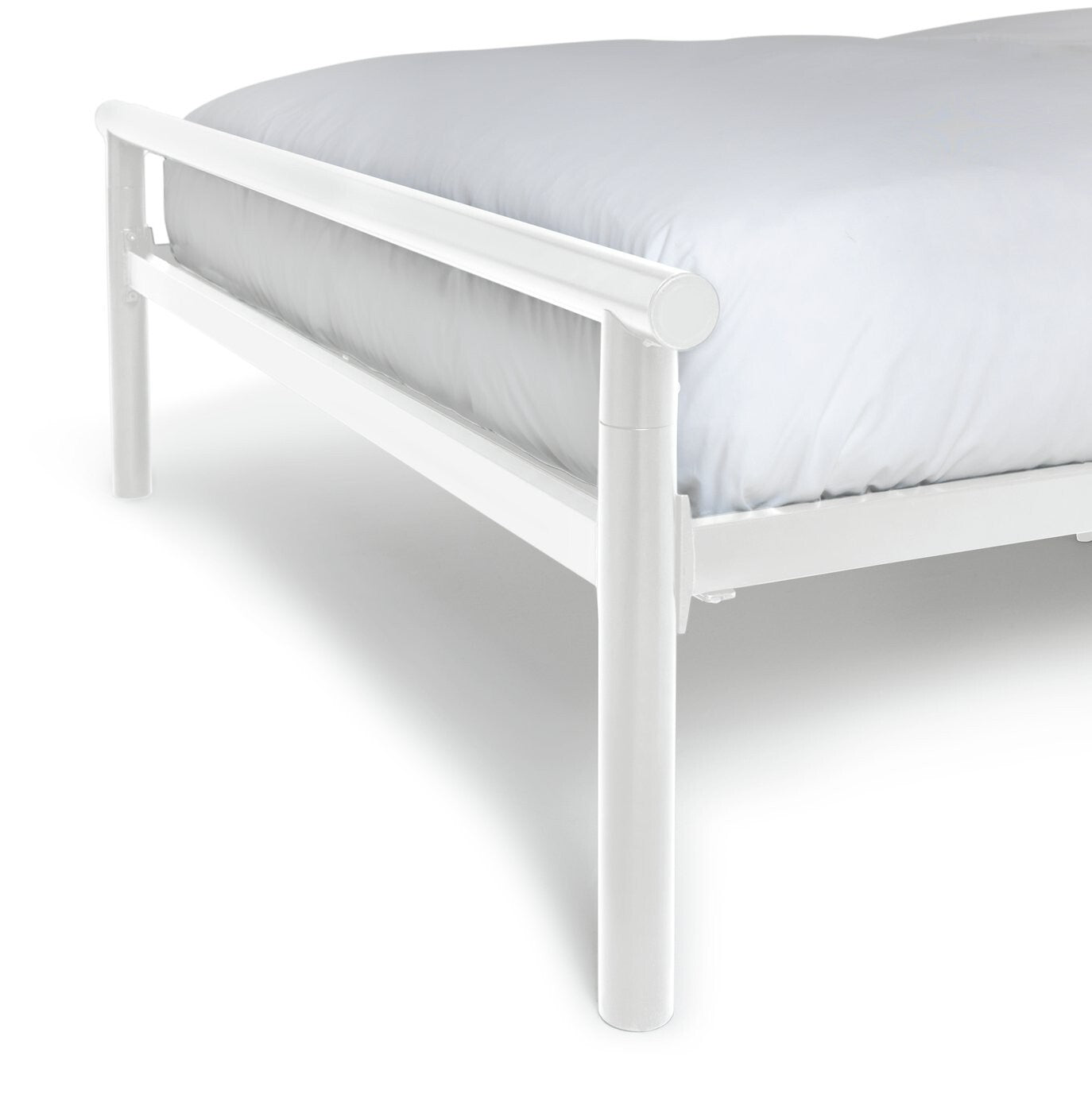 Avalon Small Double Metal Bed Frame - White