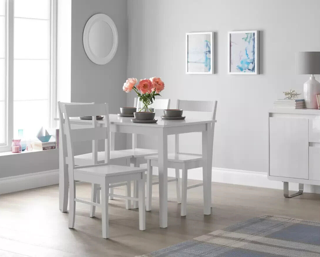 Chicago Table & 4 Chairs - White