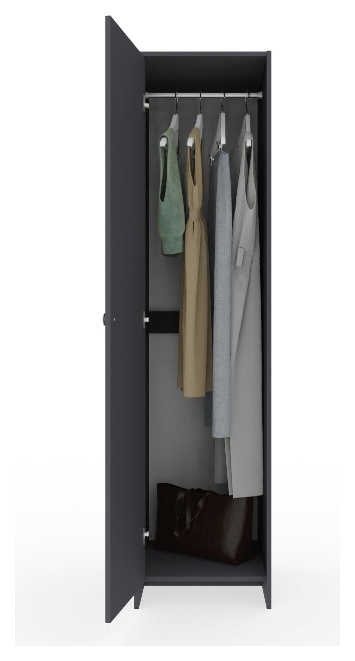 Seville 2 Piece 1 Door Wardrobe Set - Anthracite ( B Grade 40117 - 40120 )