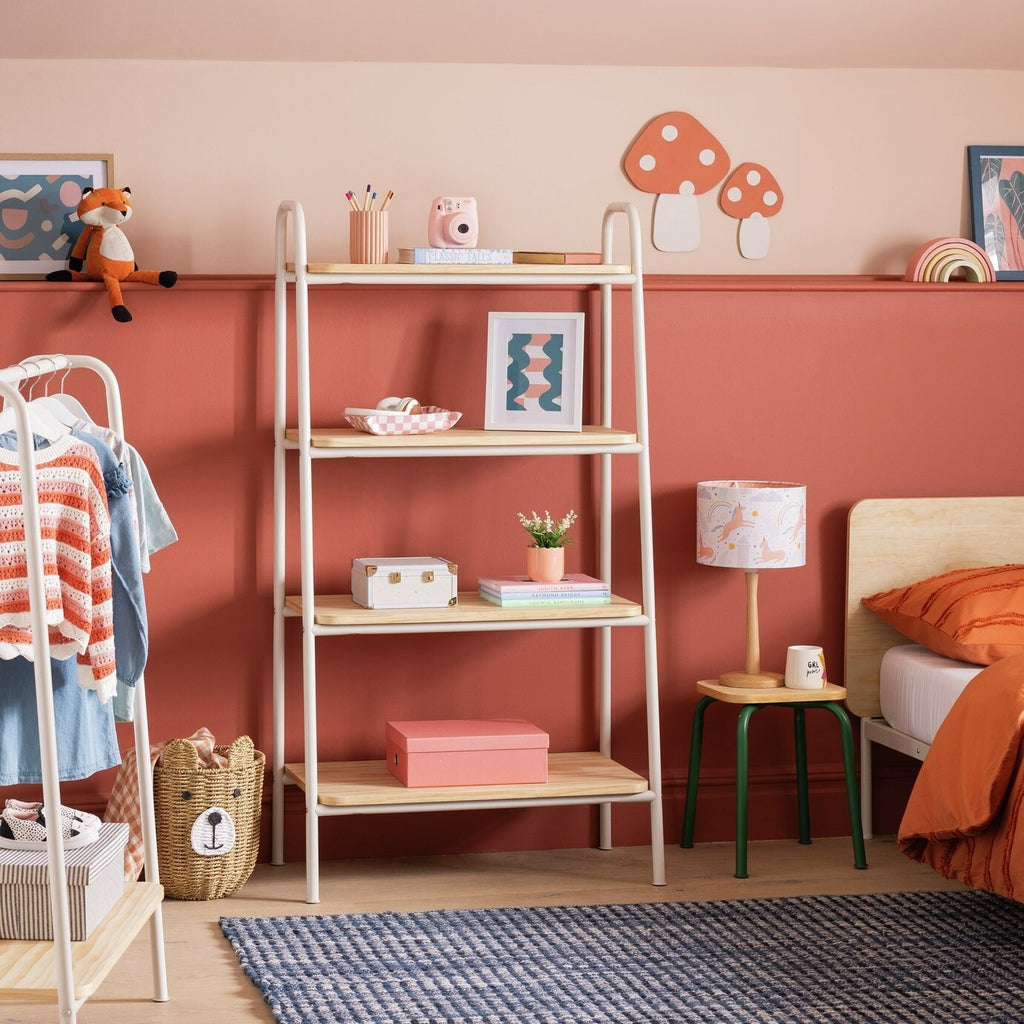 Kids Monty Standing Tall Bookcase - Light Grey