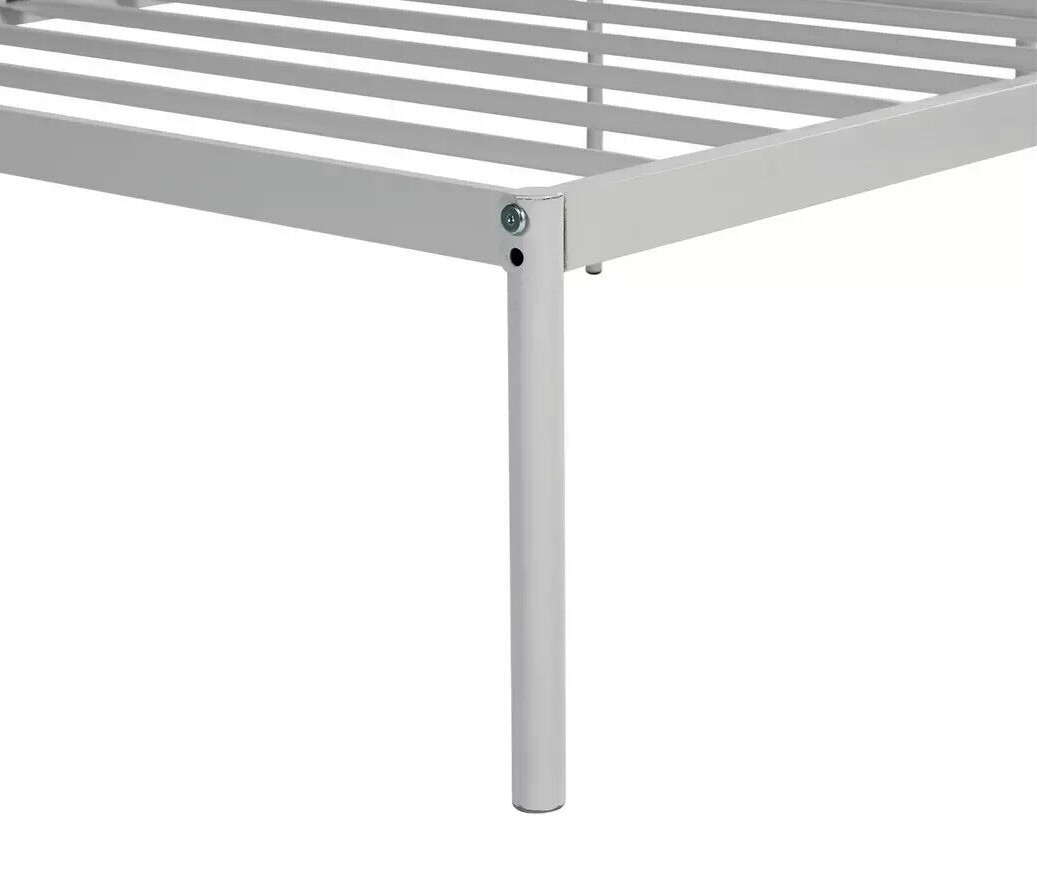 Freja Single Metal Bed Frame - Silver