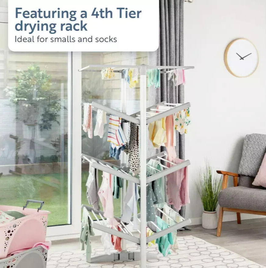Minky Sure Dri 23m 4 Tier Heated Clothes Airer ( NO Cover )