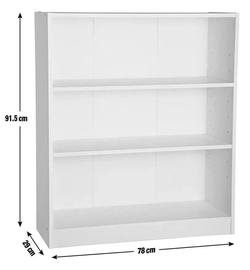 Maine Short Bookcase - White