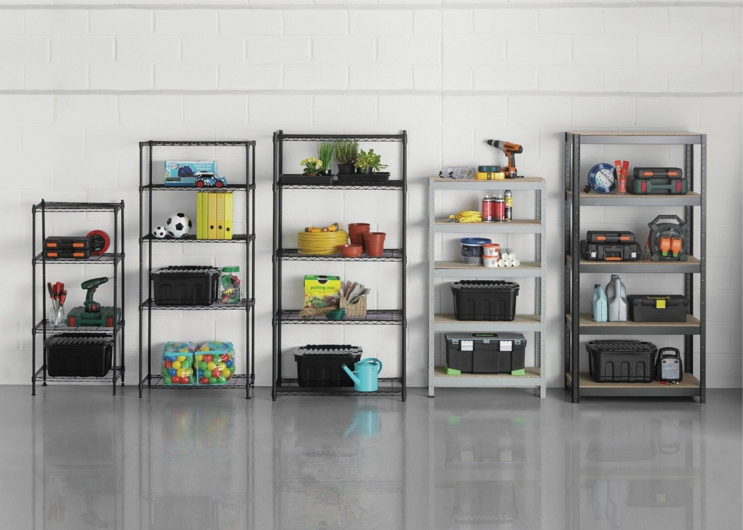 Habitat 5 Tier Heavy Duty Steel Garage Shelving Storage Unit Small