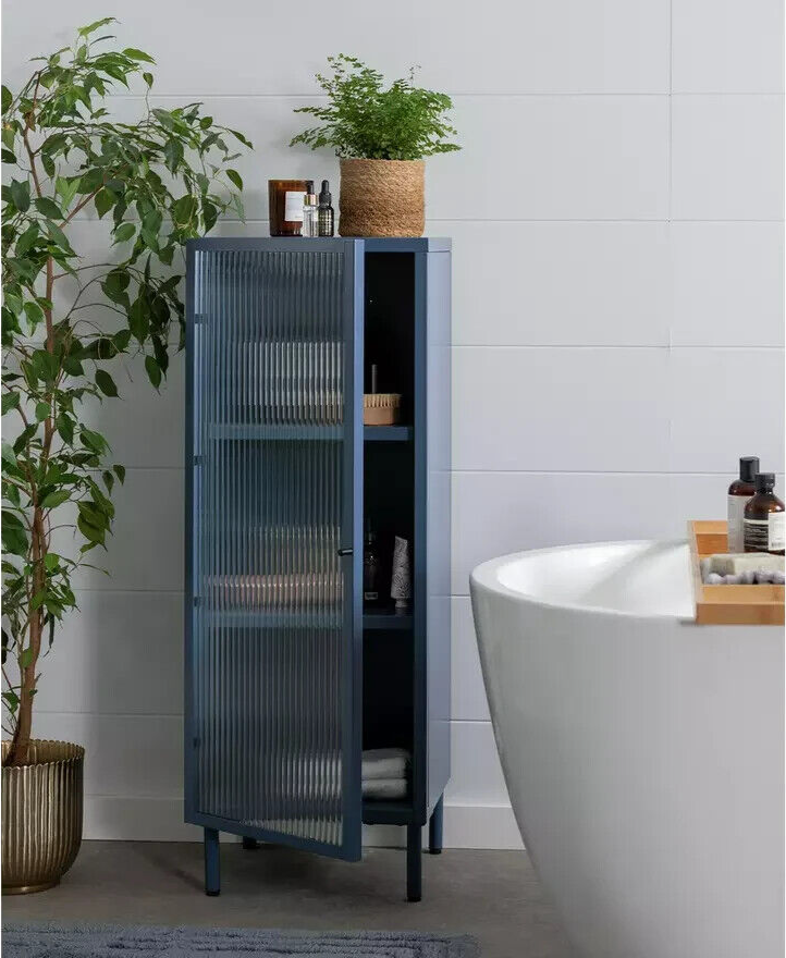 Habitat Morillo Tallboy - Blue | Modern Chest Drawers Storage Cabinet Bathroom