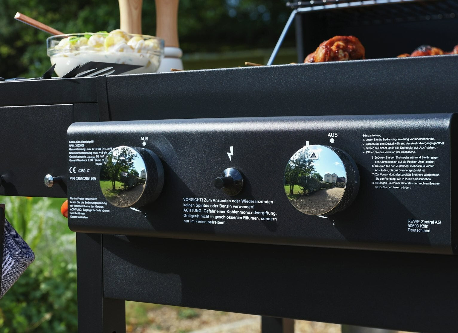 2 Burner Gas And Charcoal BBQ