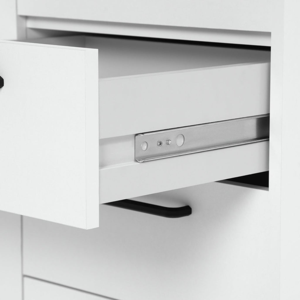 Oldham 2 Door 3 Drawer Wardrobe - White | Double door wardrobe white