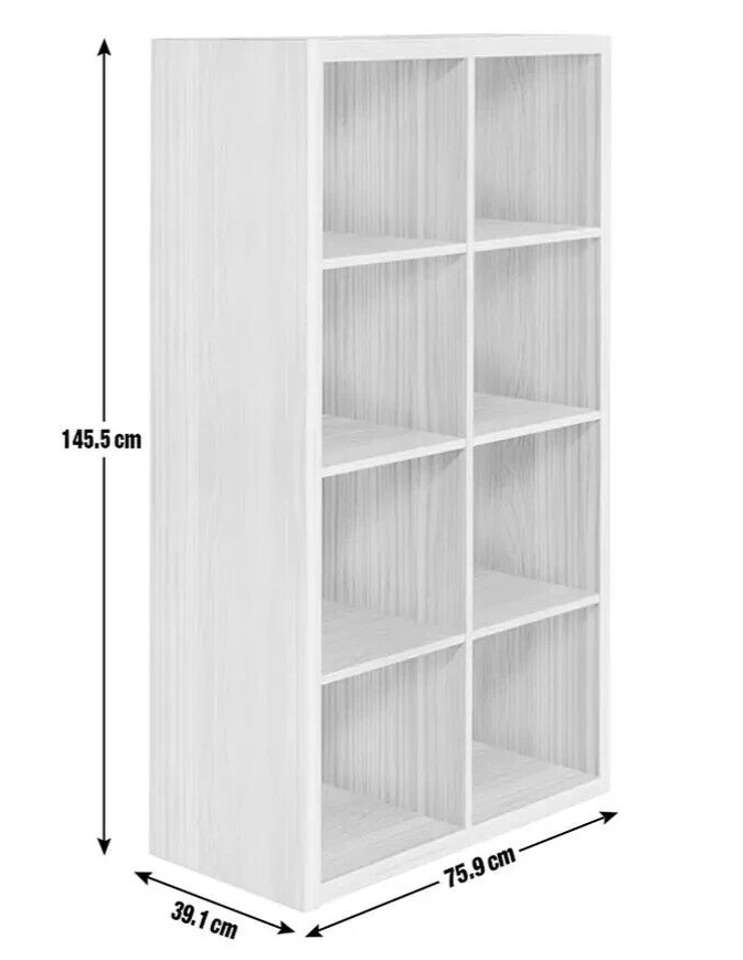Habitat Squares Plus 8 Cube Storage Unit - White | Modular Organizer Living Room