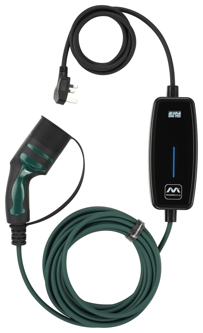 Masterplug 10m Mode 2 EV Charging Cable with 13A 3-Pin Plug