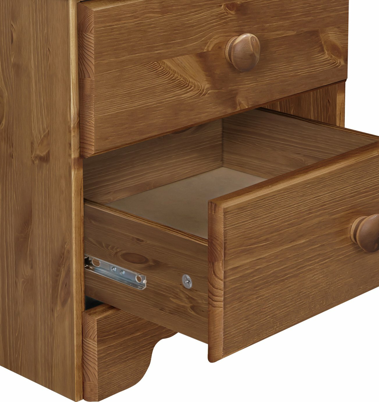 Nordic 3 Drawer Bedside Cabinet - Pine
