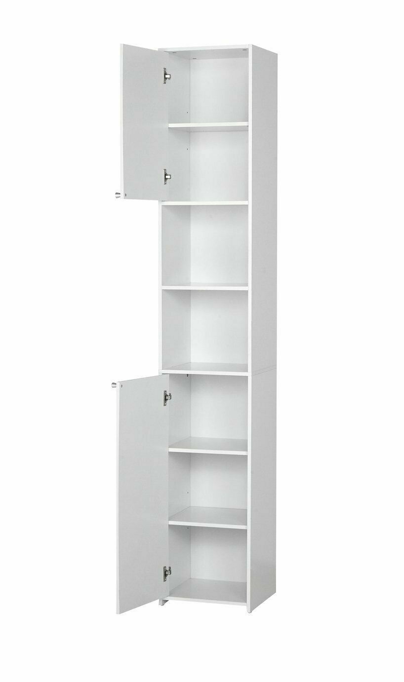 Home Prime Tallboy - White | Tall Storage Cabinet for Bathroom Bedroom Organizer