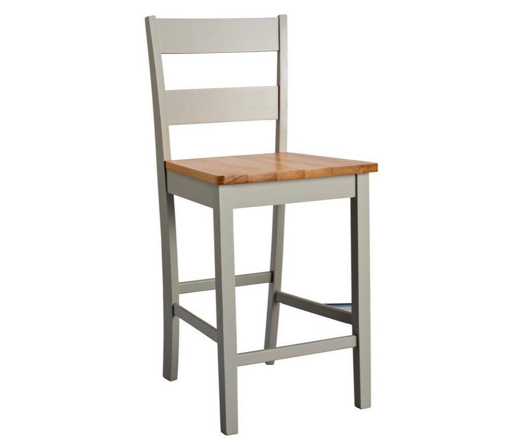 Home Chicago Extending Grey Bar Table & 2 Grey Stools | Kitchen Breakfast Set