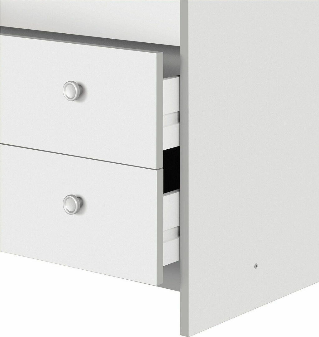 Seville 3 Drawer Chest - White | Bedroom Storage Unit for Clothes & Accessories