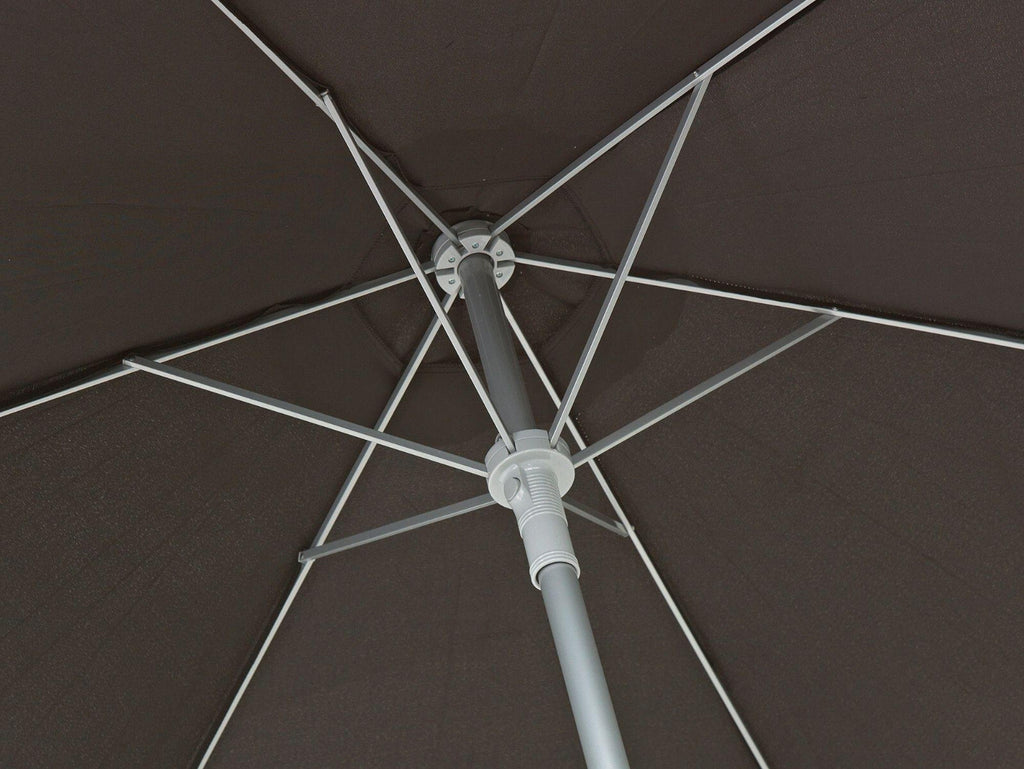 Home 2m Water Repellent Garden Parasol - Black | Outdoor Patio Umbrella
