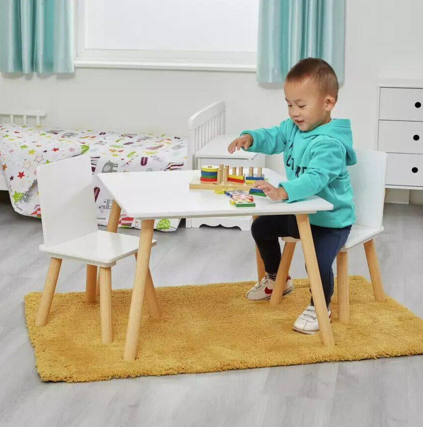 Liberty House Kids Table and Chair Set - Wood White