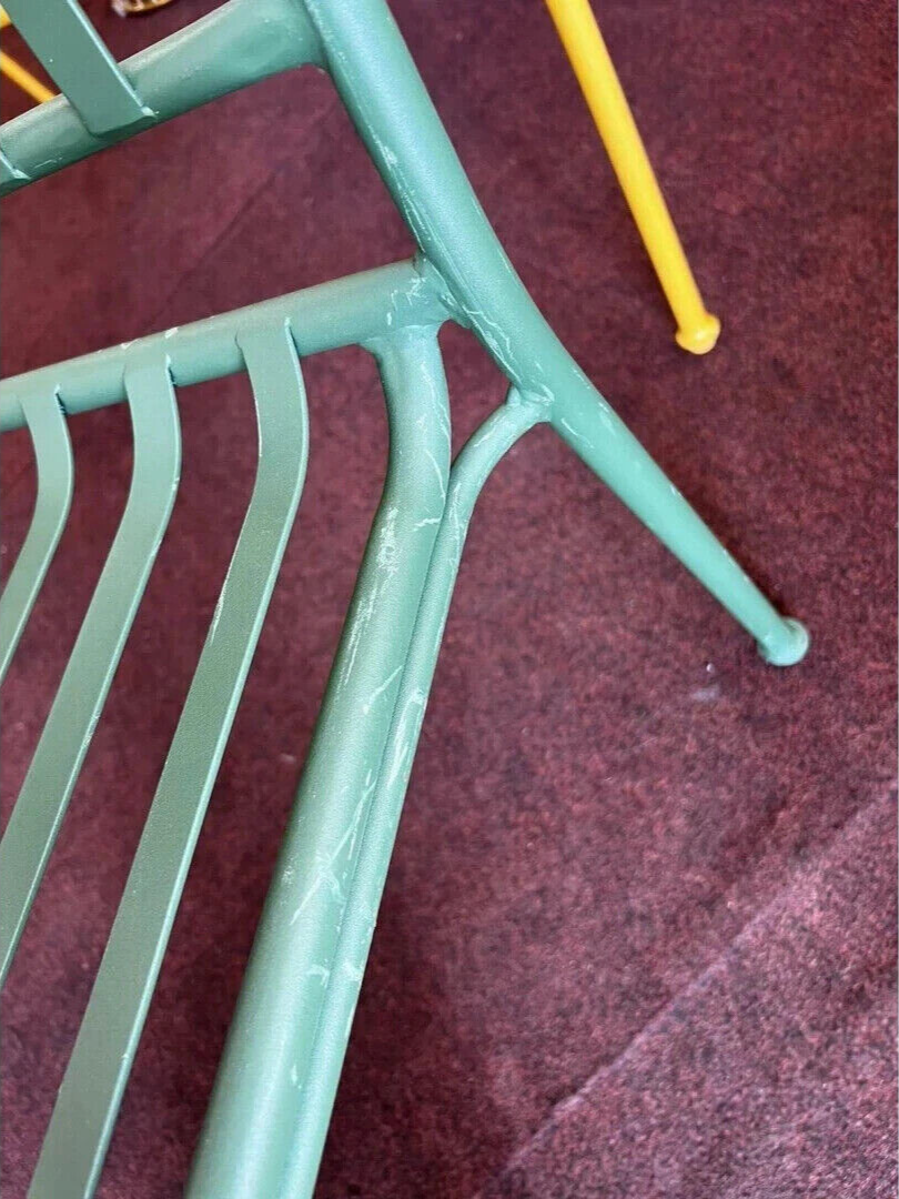 Habitat Indu 2 Seater Metal Garden Bench - Green