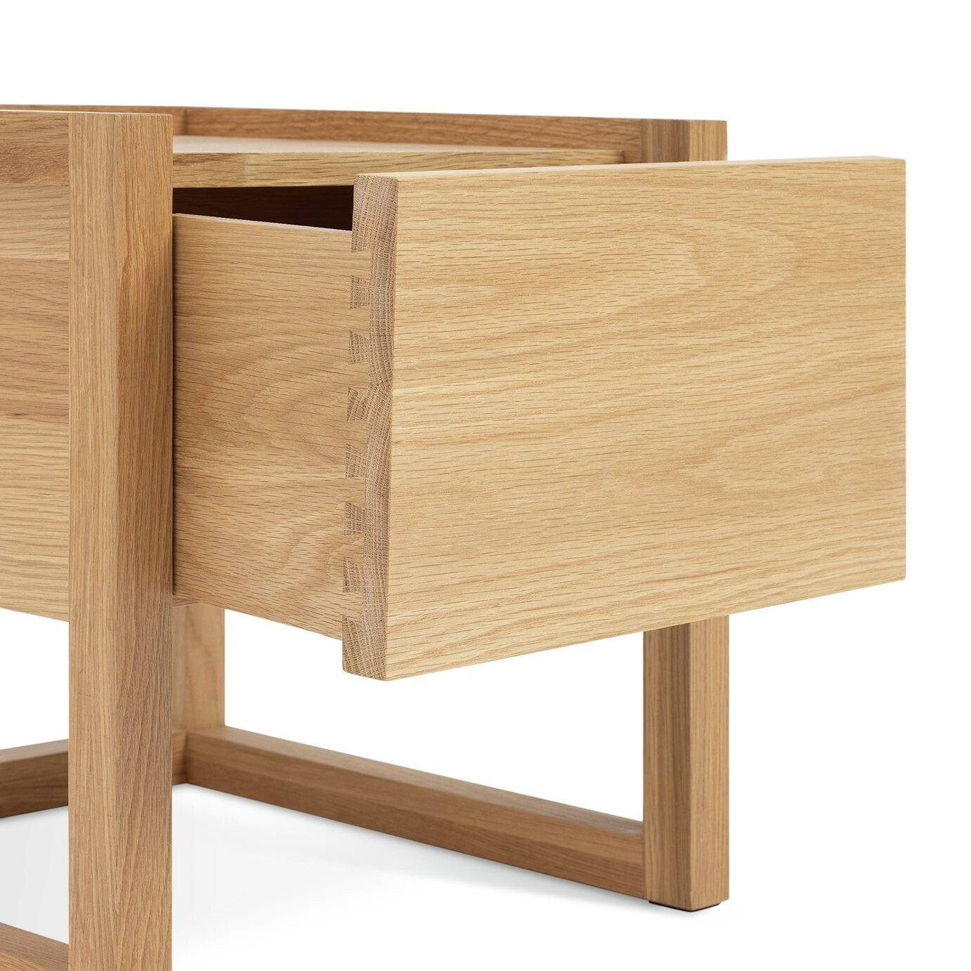 60 Hana 1 Drawer Bedside Table - Oak
