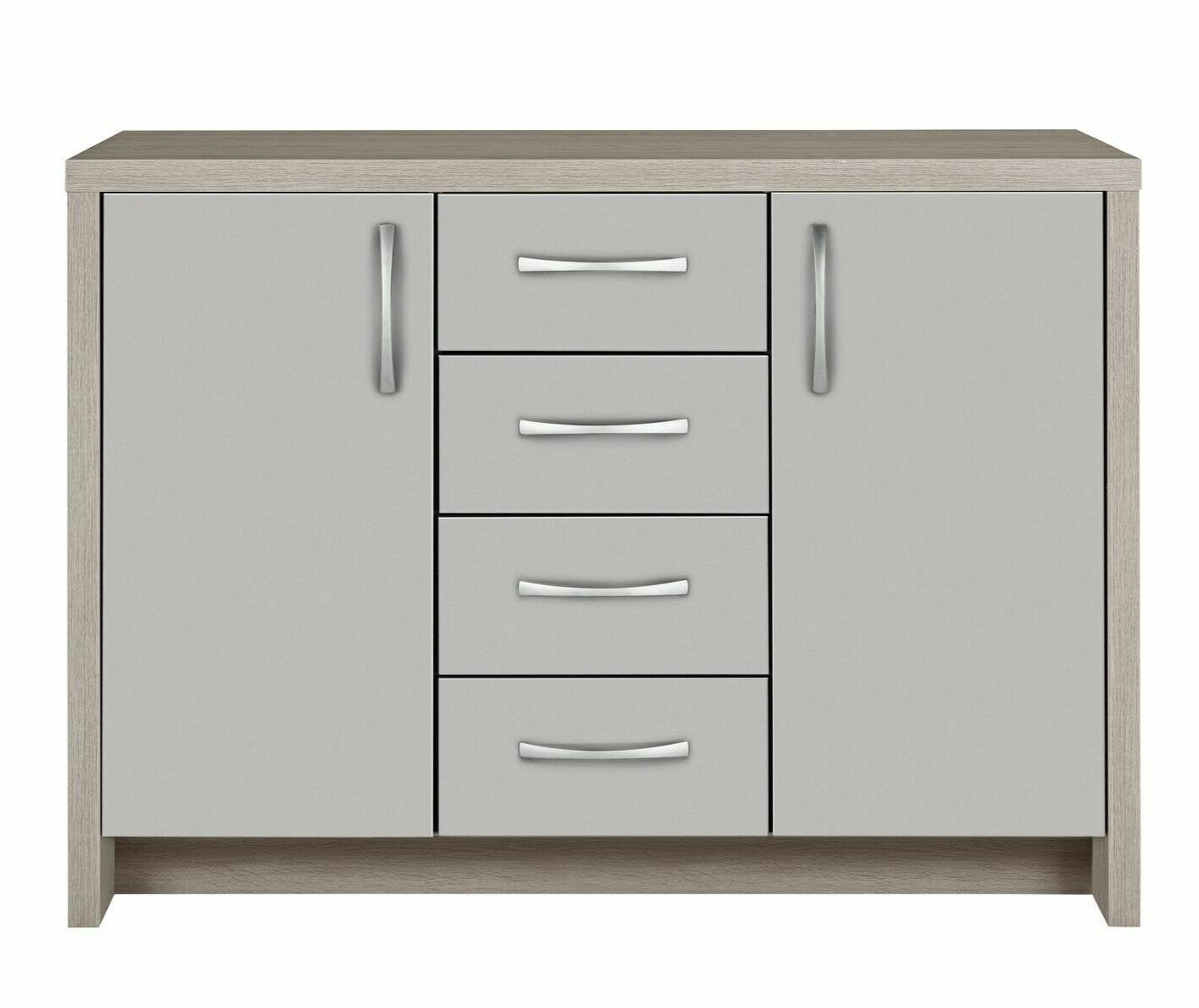 Venice 2 Door 4 Drawer Sideboard - Grey | Living Room Storage Cabinet & Drawers