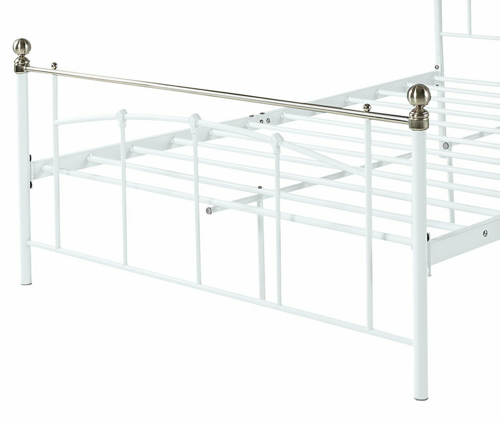Yani Double Metal Bed Frame - White