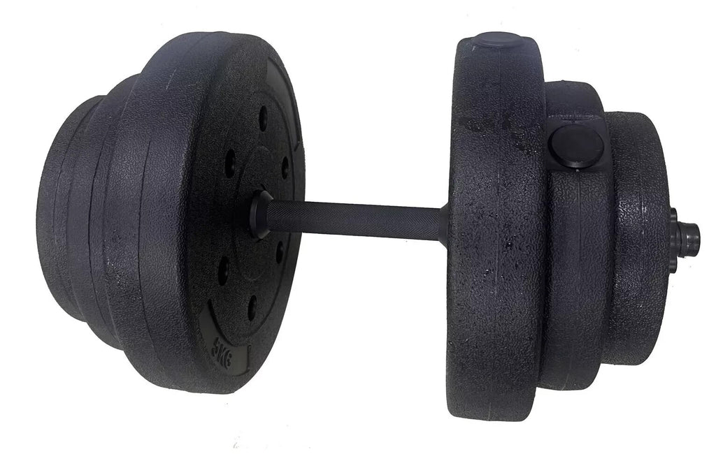 Opti Vinyl Dumbbell and Barbell Set - 50kg | Adjustable Dumbbells and Bar Set