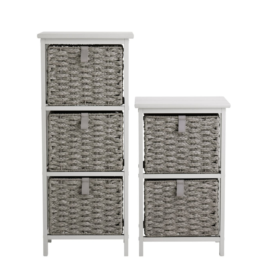 Tongue And Groove 2 and 3 Drawer Unit - Grey