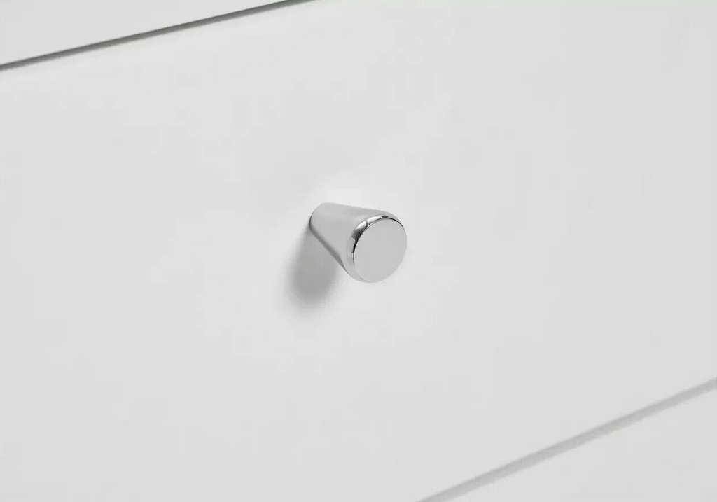 Malibu 3 Drawer Bedside Table - White | Nightstand Storage for Bedroom