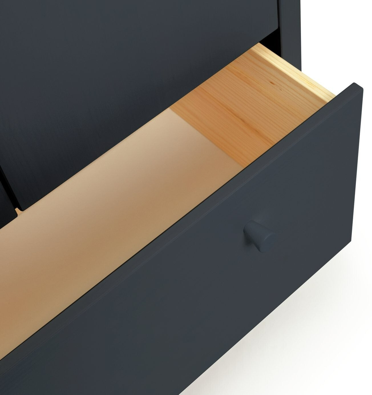 Scandinavia 2 Door 1 Drawer Wardrobe - Navy Blue | Solid Pine Wardrobe, Bedroom