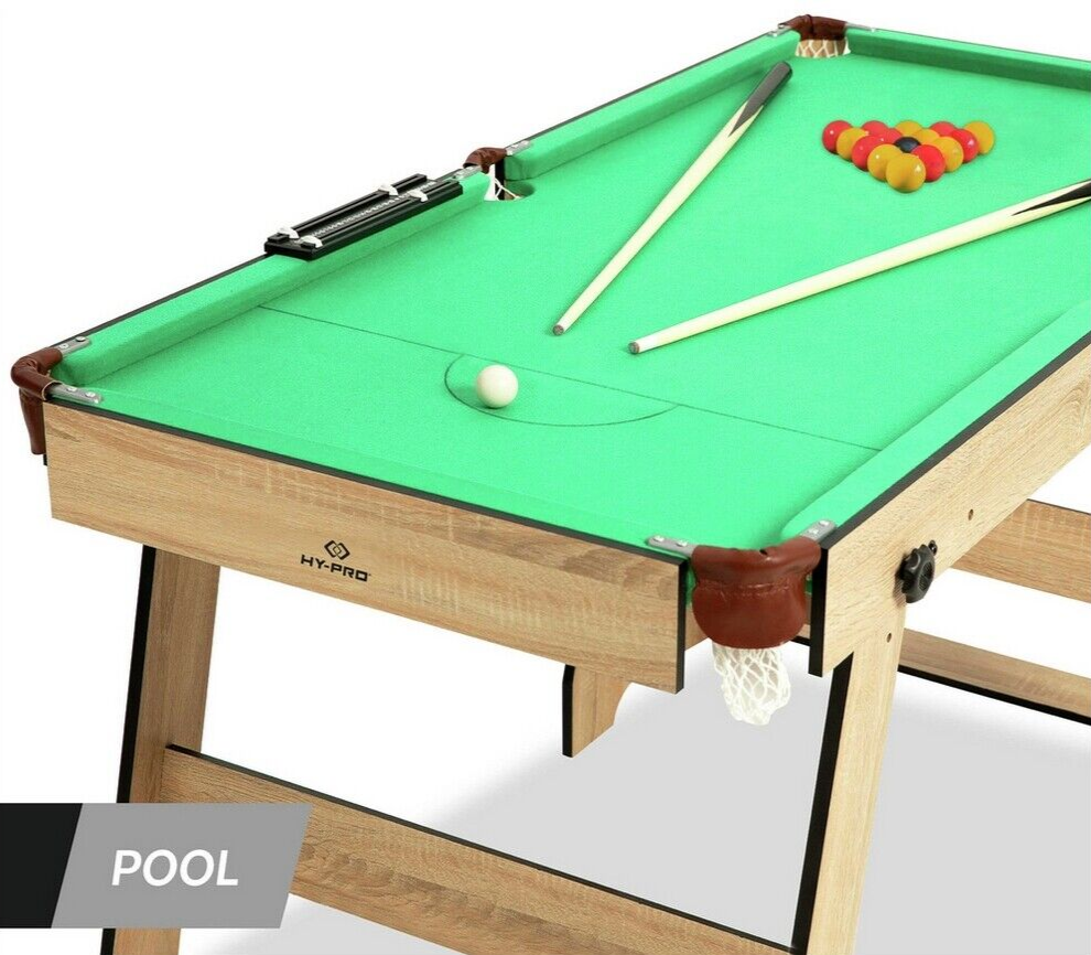 Hy Pro 5ft Folding Snooker Pool Table | Compact Home Game Table Free Delivery