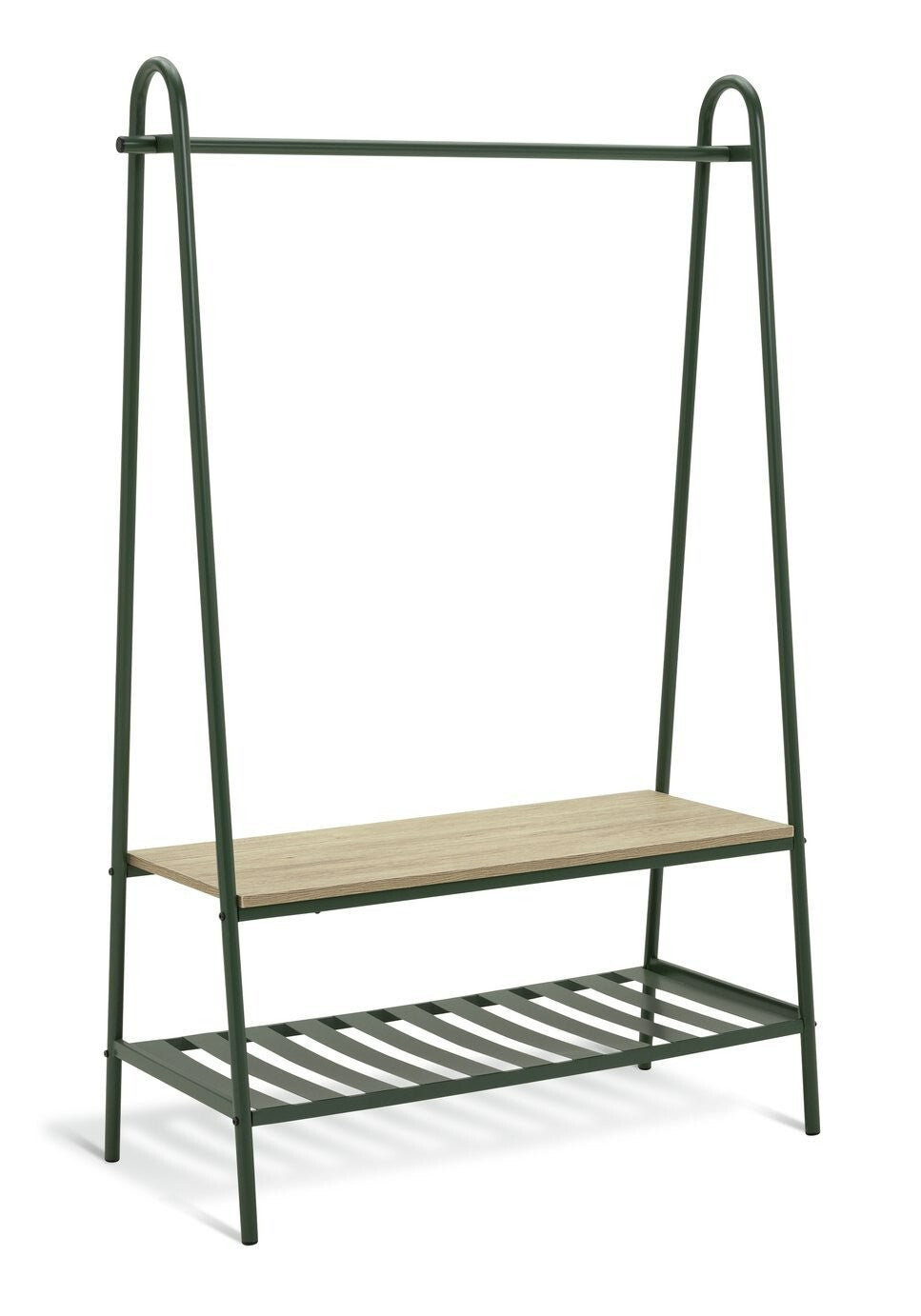 Turner Clothes Rail with Shoe Rack - Green