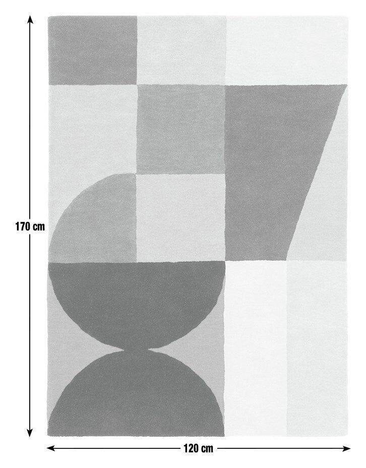 60 Levi Wool Rug by Margo Selby - 120x170cm