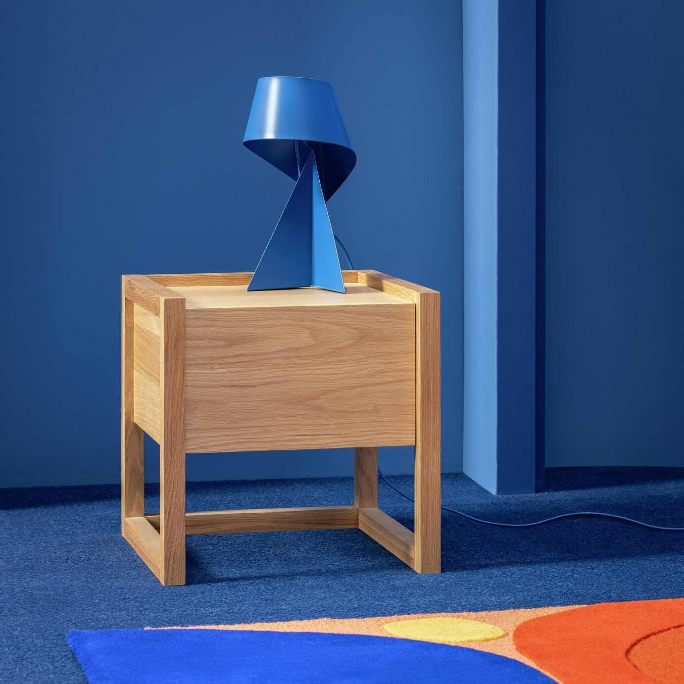 60 Hana 1 Drawer Bedside Table - Oak