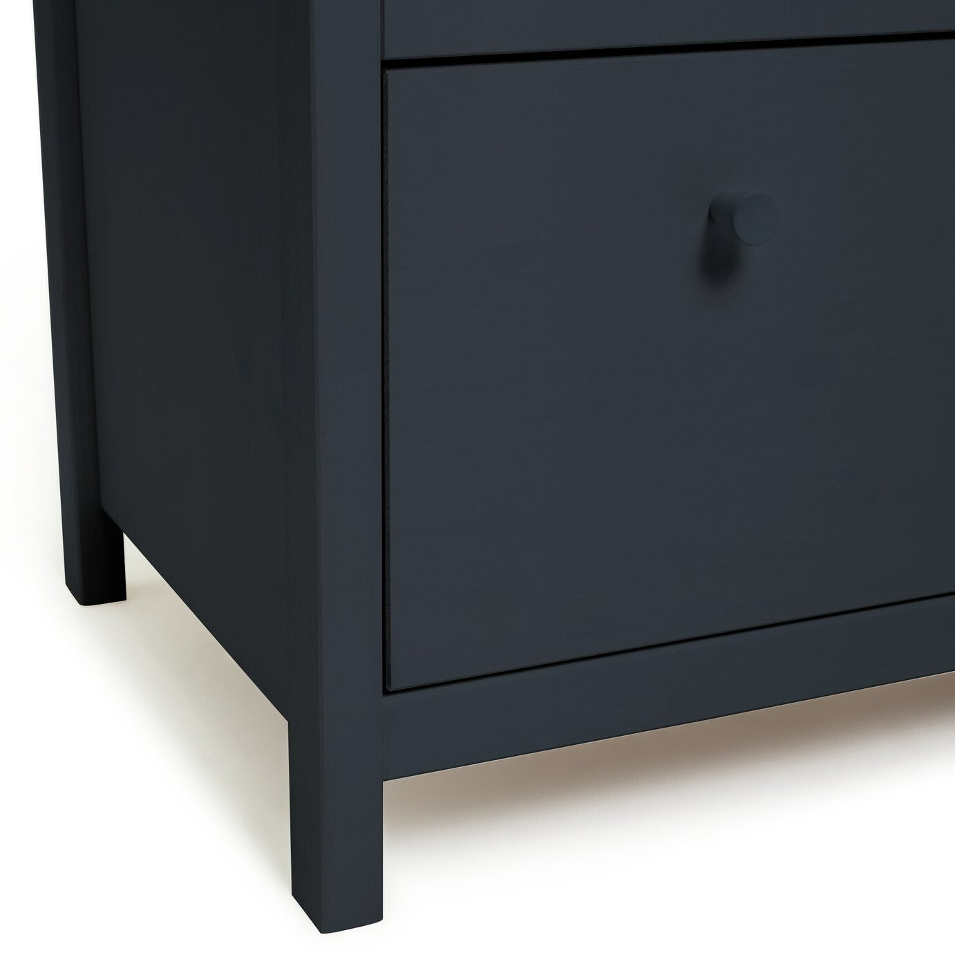 Scandinavia 2 Door 1 Drawer Wardrobe - Navy Blue | Solid Pine Wardrobe, Bedroom